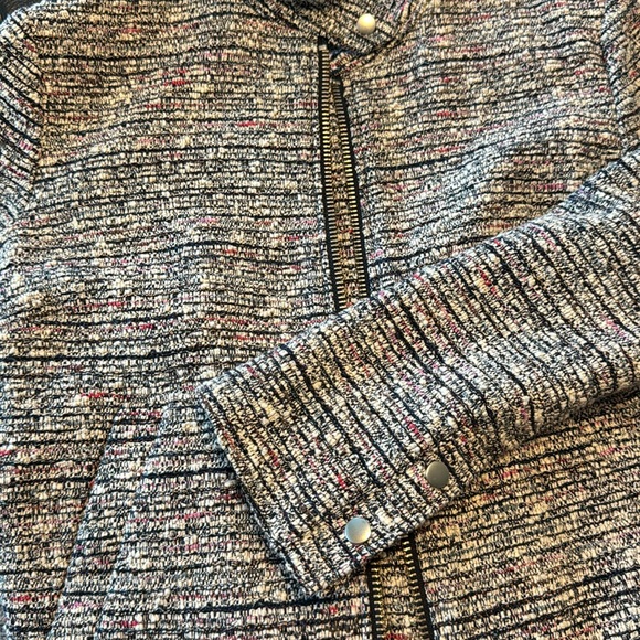 Theory Women's Tweed Moto Jacket Blazer Multicolor Size Small - Picture 7 of 7